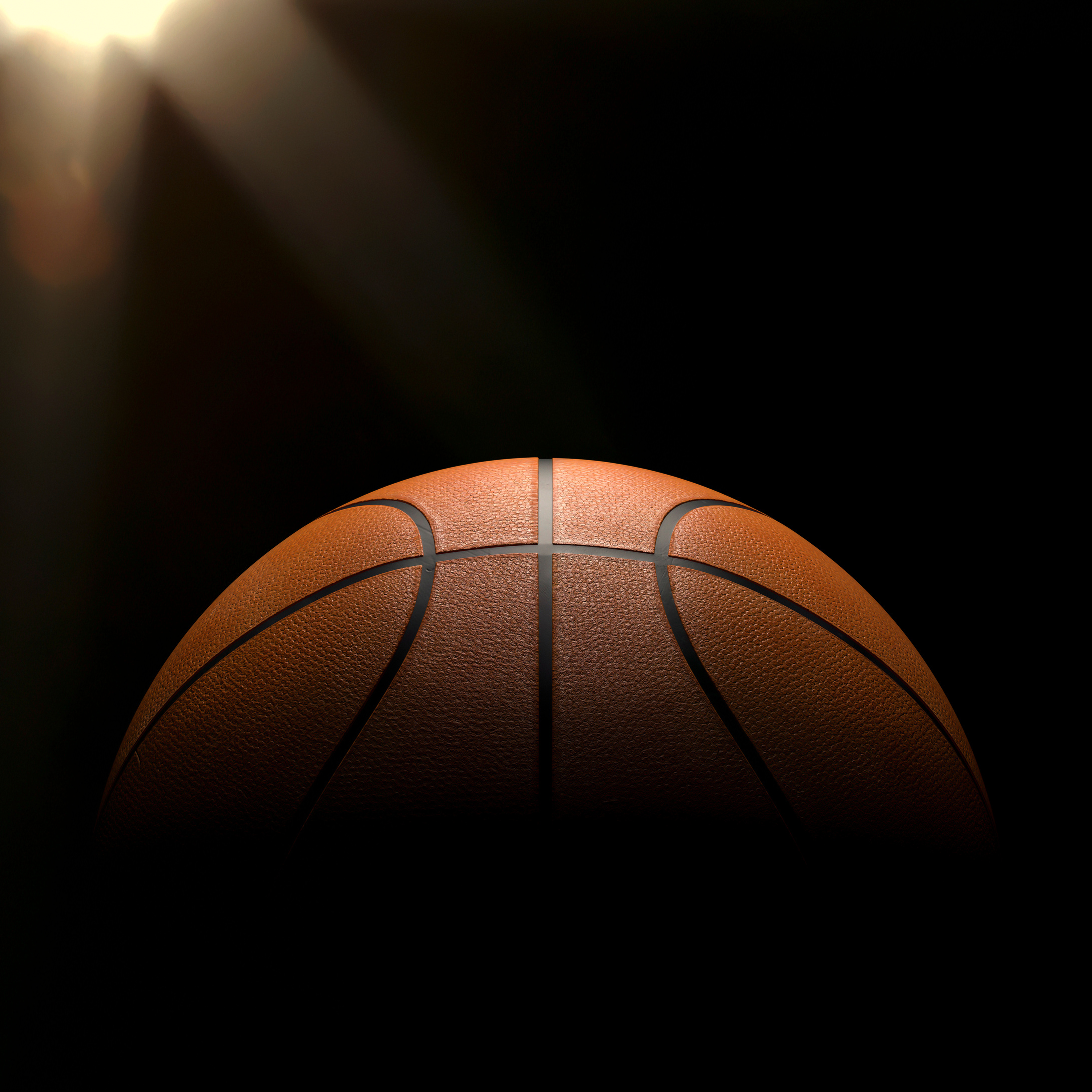 Basketball close-up on studio background - Stock image